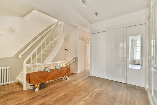 Modern Home Interior with Stylish Staircase