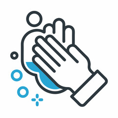 Obraz premium Hand-washing-line-icon AI Graphic Design Files for Washing Machine, Dryer, Shirt & Laundry Services