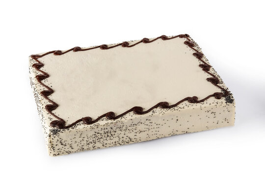 Indulge in a Delicious Rectangular Cake that features a beautiful