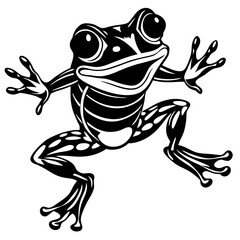 frog on a leaf