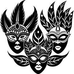 carnival mask vector illustration