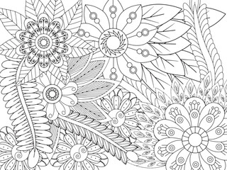 Flowers Coloring Pages For Adultes