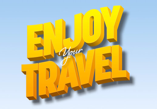 Travel 3D Text Effect