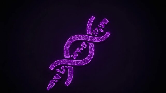 Glowing Circuit DNA Structure in Dark Environment