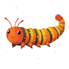 caterpillar, insect, animal, vector, transparent background, creature, cute, isolated, nature