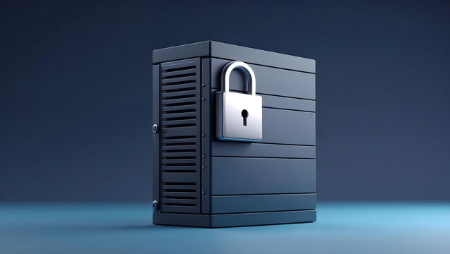 Secure Server Data Protection  Cyber Security Concept