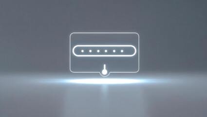 Glowing Password Input  Digital Security Concept