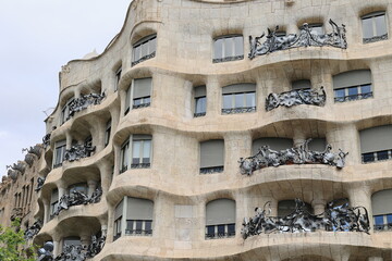 Blick in das Zentrum der Stadt Barcelona in Spanien	