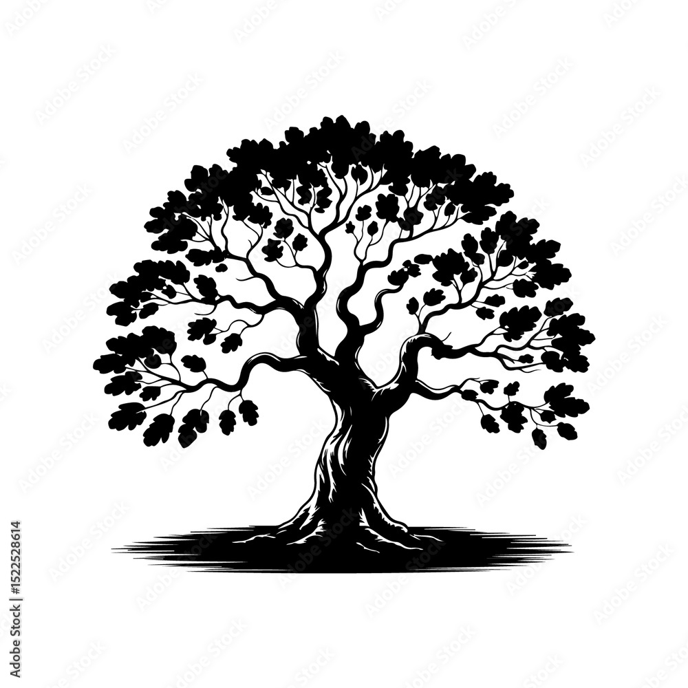 Poster black silhouette design of a modern decorative style ready for branding and design projects on a tra