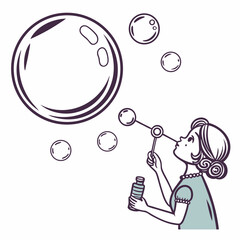 Fototapeta premium Soap-bubbles-icon AI Graphic Design Files for Washing Machine, Dryer, Shirt & Laundry Services