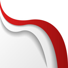 Futuristic Dynamic Wave Indonesian Flag Corner Header Footer Shape Vector Assets for Flyer, Banner, Poster, Etc. Corner Frame Shape
