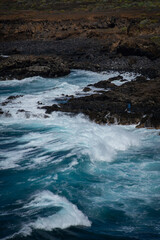 Stunning nature landscapes of Tenerife with ocean views, volcanic mountains and lush forests