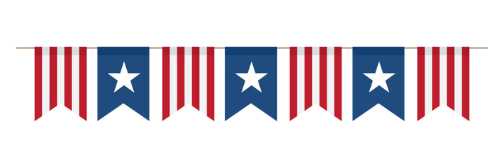 fourth of July bunting USA independence day. vector illustration