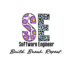 SE Monogram Design with Floral and Leopard Print Patterns