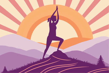 Sunrise Yoga Silhouette
