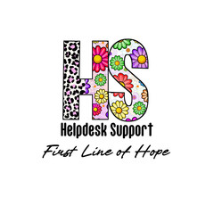 Colorful HS Letters with Animal Print and Floral Patterns Design