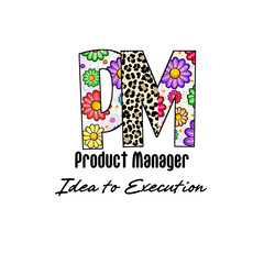 Fototapeta premium Colorful PM Design with Flowers and Leopard Print