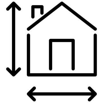 House Size Outline Icon