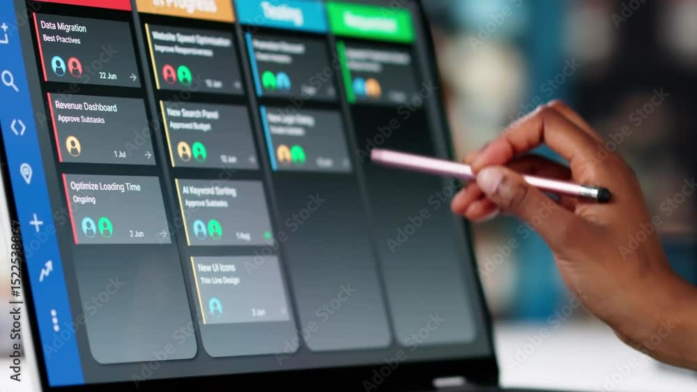 Poster Agile Project Manager Using Kanban Board