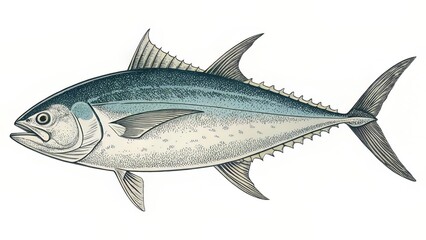 Obraz premium Aggressive Tuna and Lure in Oval Fishing Club Logo with Grunge Text