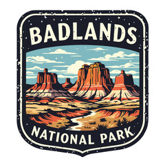 badlands stickers black background