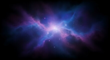 Fototapeta premium Cosmic Nebula Purple and Blue Space Background