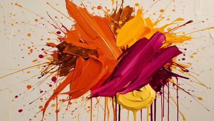 Energetic Abstract Paint Splatter