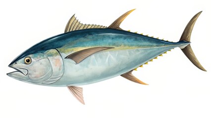 Fototapeta premium Gradient Yellowfin Tuna Graphic for Premium Sashimi Promotions