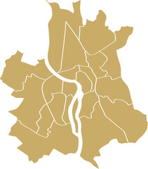 freehand drawing of Toulouse city map.