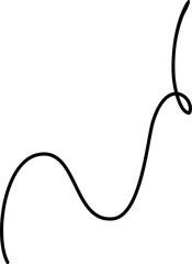 Set of spiral line doodle style. Design elements