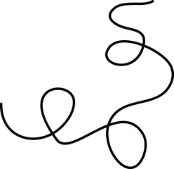 Set of spiral line doodle style. Design elements