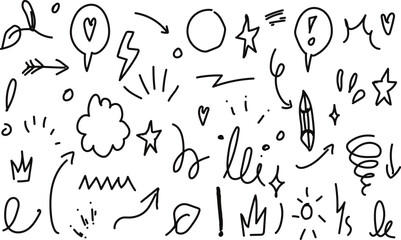 hand drawn vector set of floral elements .Italian or greek style vacation hand drawn vector illustrations in grunge chalk or charcoal rough doodle sketch style elements. Summer vacation in i