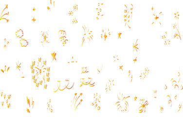 hand drawn vector set of floral elements .Italian or greek style vacation hand drawn vector illustrations in grunge chalk or charcoal rough doodle sketch style elements. Summer vacation in i