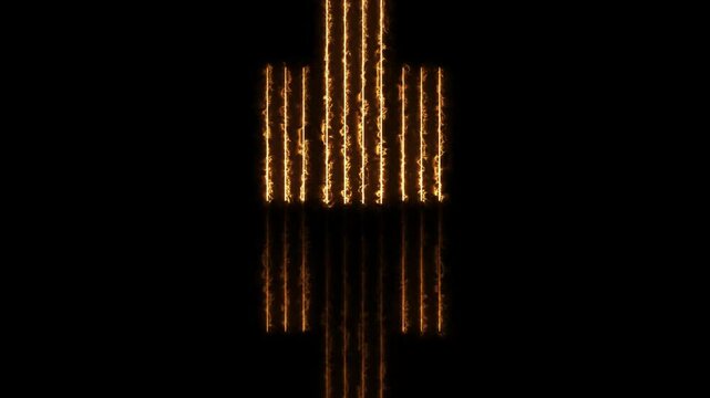 Abstract neon light animated on a black background. moving  up screen saver glowing neon digital line animation
