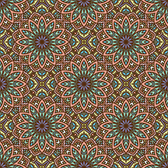 Seamless Ethnic Mandala  Pattern for Fabric
