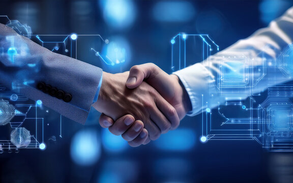 Cerrar un trato, amigos, trabajo, tecnolog&iacute;a, negocio, negociar, ciberseguridad, tecnolog&iacute;a, aplicaciones, empresa