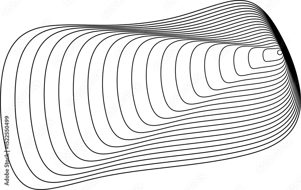 Poster circle lines with blend fluid forms. technology element