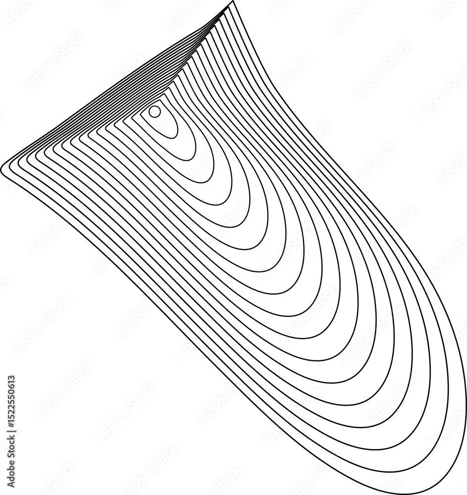 Poster circle lines with blend fluid forms. technology element