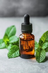 The mint extract in a small jar. generative AI,