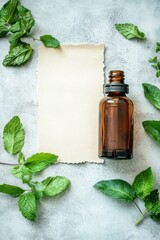The mint extract in a small jar. generative AI,