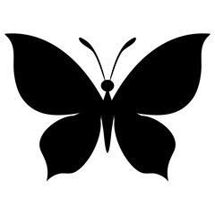 Butterfly vector illustration of an insect silhouette with decorative wings, perfect for nature-inspired designs