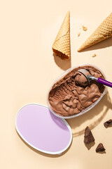 Enjoy the Delicious Chocolate Ice Cream served in Waffle Cones