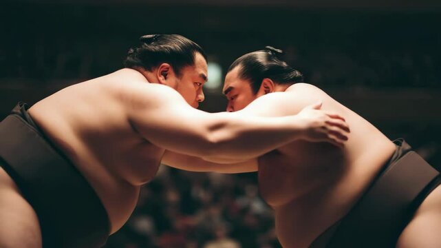 Dynamic impact of sumo wrestlers at the start of a match