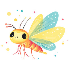 firefly, insect, animal, vector, transparent background, creature, lampyridae, nature, isolated, wing, beauty, colorful, beautiful
