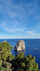View of the coast of the sea
