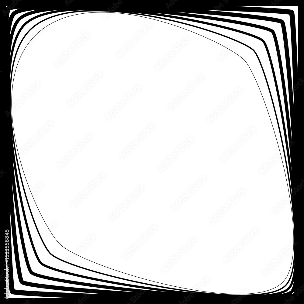 Poster square blend line effect geometric shapes. gradient frames