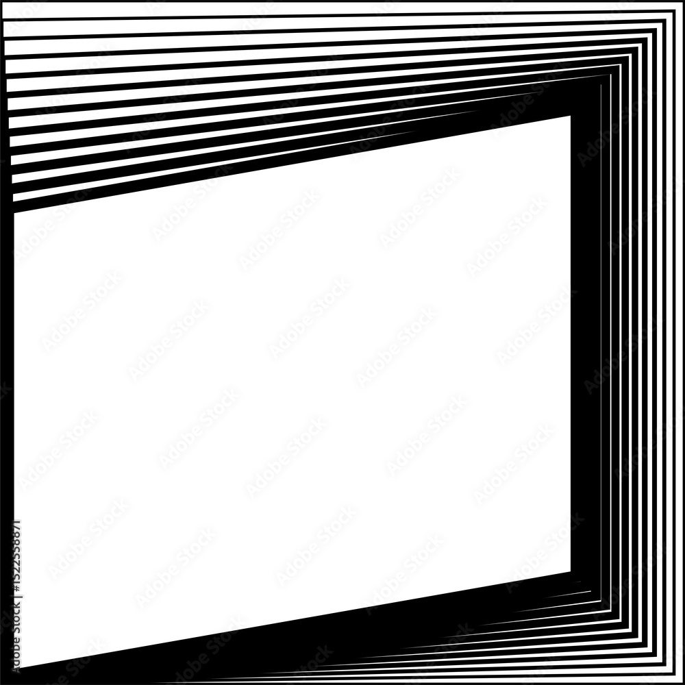 Poster square blend line effect geometric shapes. gradient frames