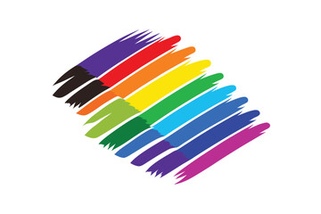 Adobe Illustrator Artwork A set of different colored strokes on a transparent background
