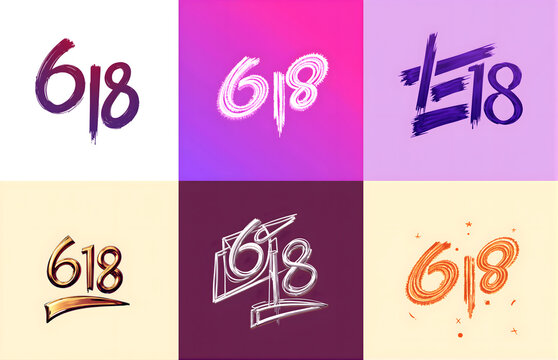 Creative Art Font Design for 618