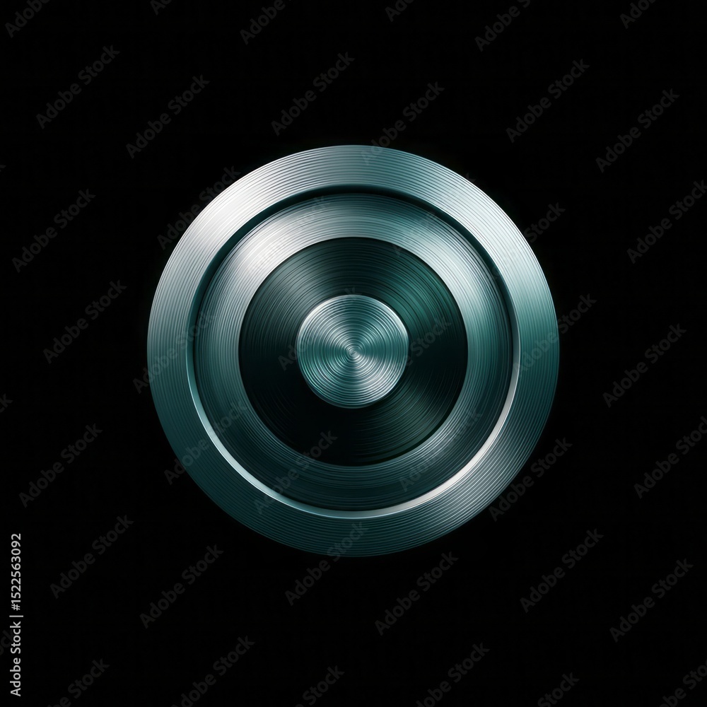 Fototapete abstract teal metallic circle design element modern technology graphic circular pattern background i